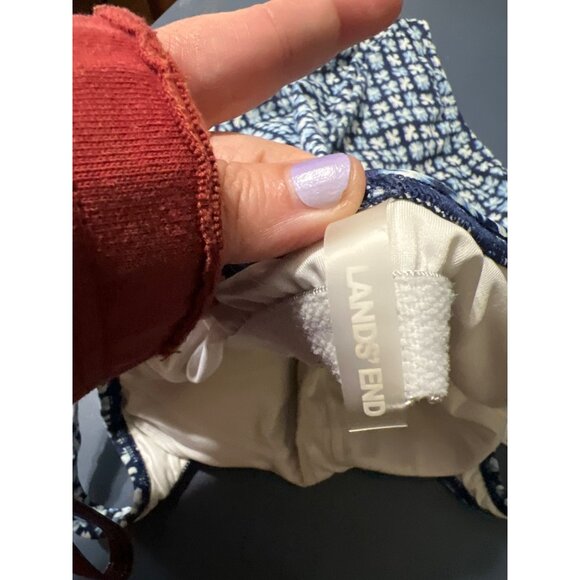 Lands End Womens Floral One-Piece Swimsuit Size 12 Mastectomy Beach Vacation - Picture 6 of 11